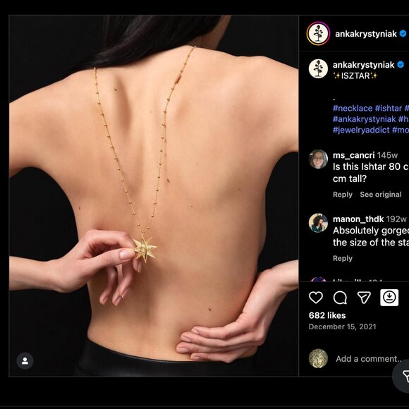 RARE! Star of Ishtar Inanna Necklace Polish Designer Anka Krystyniak - Picture 4 of 13